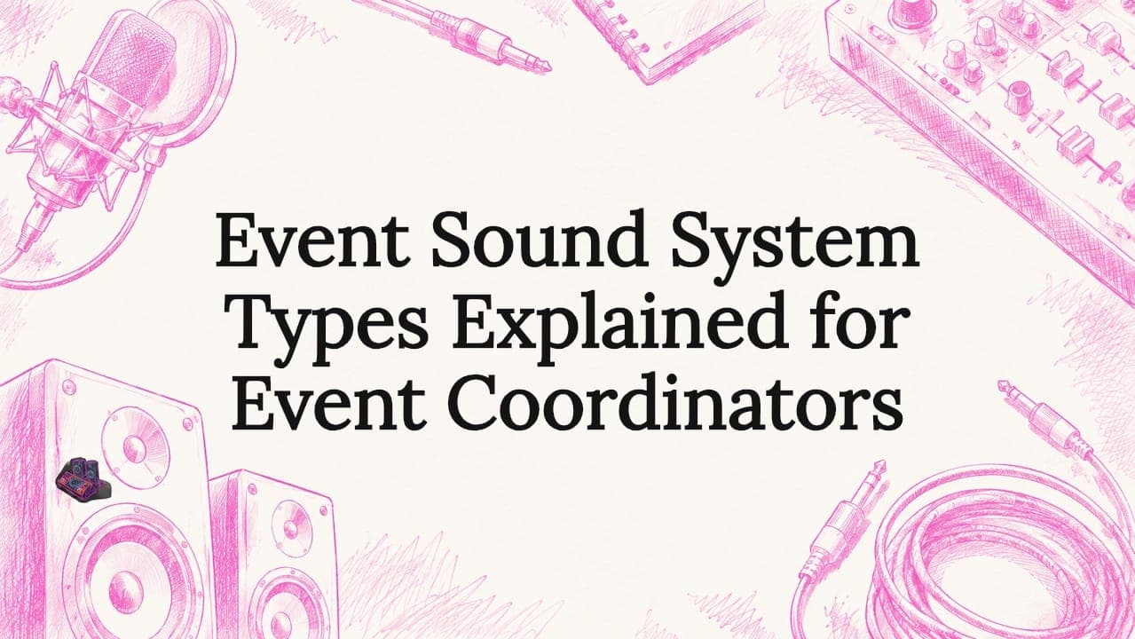 Event Sound System Types Explained for Event Coordinators